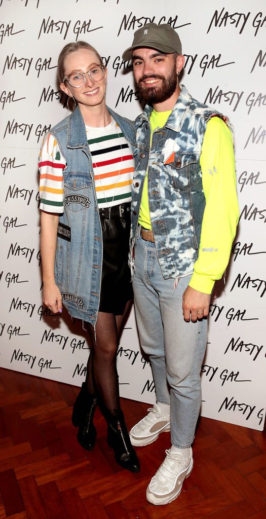 Niamh O Donoghue and Jake McCabe at The NastyGal.com Autumn Winter Showcase at Drury Buildings Dublin Picture: Brian McEvoy
