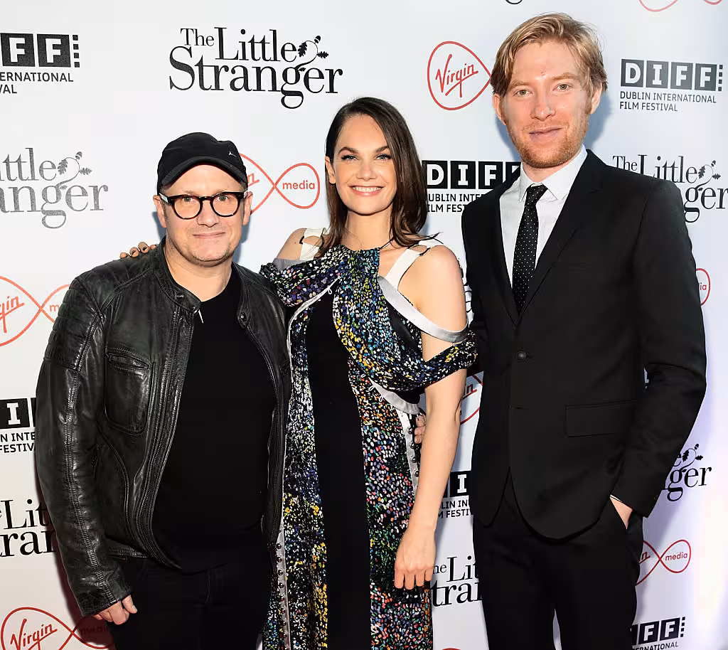 Director Lenny Abrahamson with actors  Ruth Wilson and Domhnall Gleeson at the European premiere of The Little Stranger. Photo: Brian McEvoy