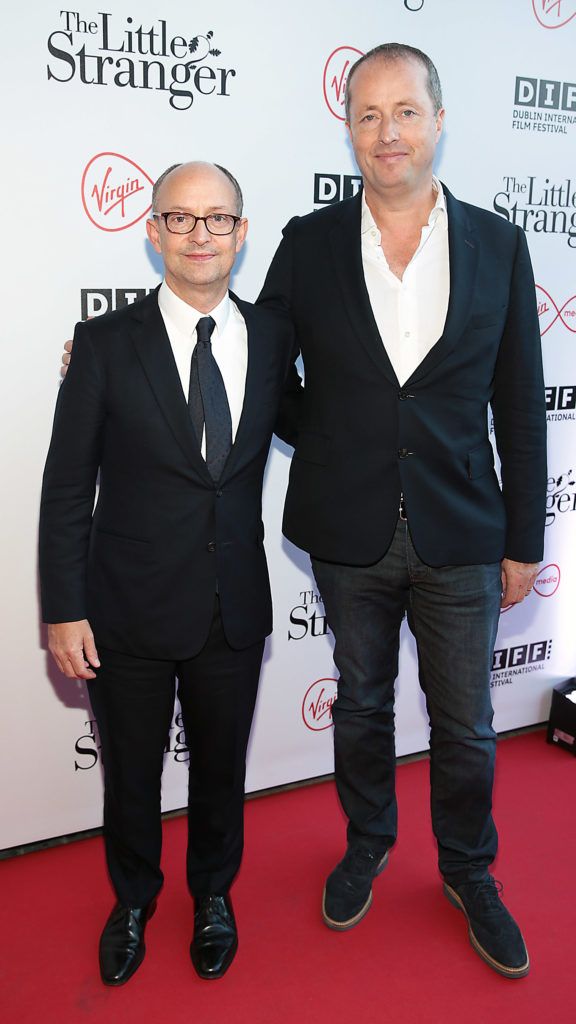 Ed Guiney and Andrew Lowe at the European premiere of The Little Stranger, presented in association with Pathe and the Virgin Media Dublin International Film Festival at the Lighthouse Cinema, Dublin. Photo: Brian McEvoy