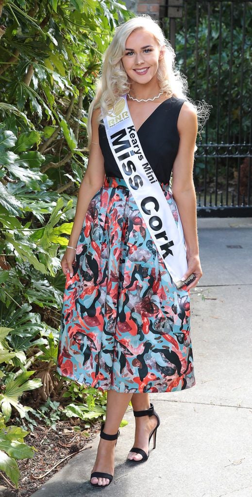 Miss Cork Tara Marie Nolan pictured at a special preview of the Miss Ireland 2018 finalists at the Bonnington Hotel, Dublin. Photo: Brian McEvoy