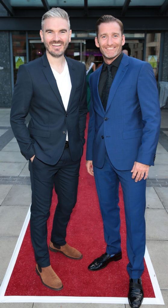 Cillian O Sullivan and Paul Byrom at the grand final of Miss Ireland 2018 in association with RNR Fits at the Helix Theatre, Dublin. Photo by Brian McEvoy