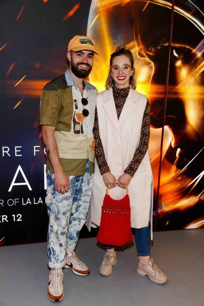 Jack McCabe and Niamh O'Donoghue pictured at an exclusive first look at up-coming feature film First Man at Dublin's Light House Cinema. Picture Andres Poveda