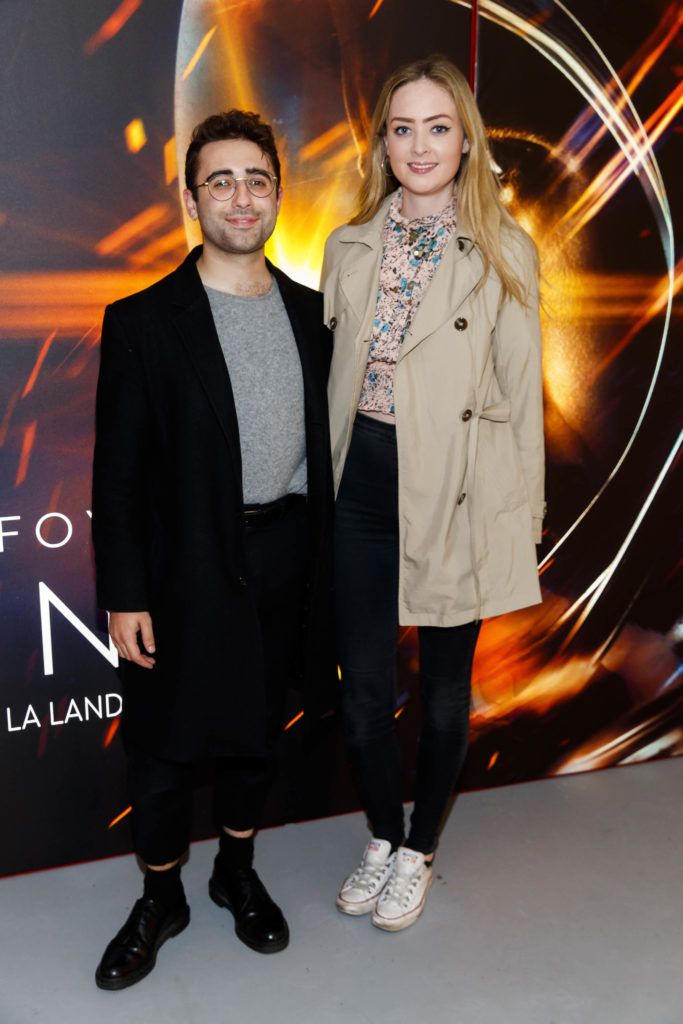 Conor Merriman and Aoife McCormack pictured at an exclusive first look at up-coming feature film First Man at Dublin's Light House Cinema. Picture Andres Poveda