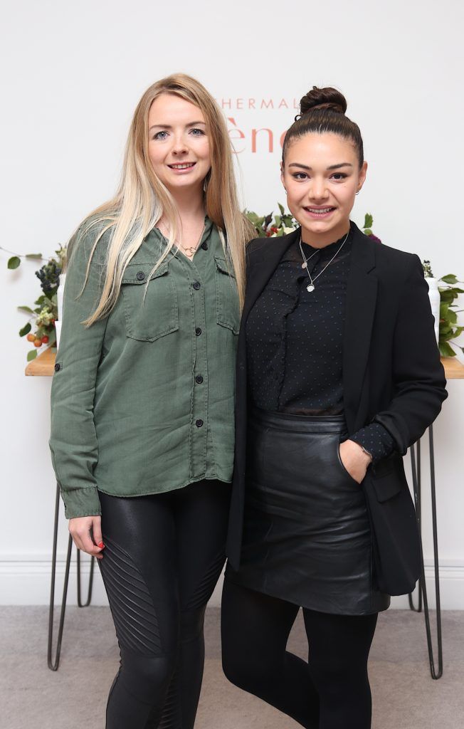 Soraiya Ryan and Jessica Fagan pictured at the Avene Radiance Skincare launch at Studio 10, Wicklow St (20/09/18). Photo: Karen Morgan