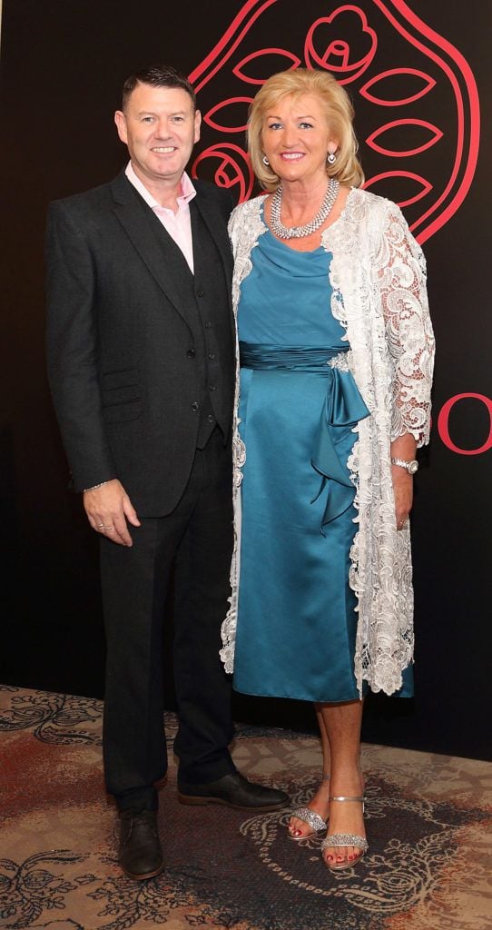 Robbie Kane and Aileen O'Meara at the Shiseido International Charity Lunch and Fashion Show in aid of the Rape Crisis Centre hosted by catwalk queen Miss Candy at the Westin Hotel, Dublin. Pic Brian McEvoy Photography