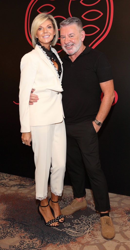 Lisa Duffy and Michael Doyle at the Shiseido International Charity Lunch and Fashion Show in aid of the Rape Crisis Centre hosted by catwalk queen Miss Candy at the Westin Hotel, Dublin. Pic Brian McEvoy Photography