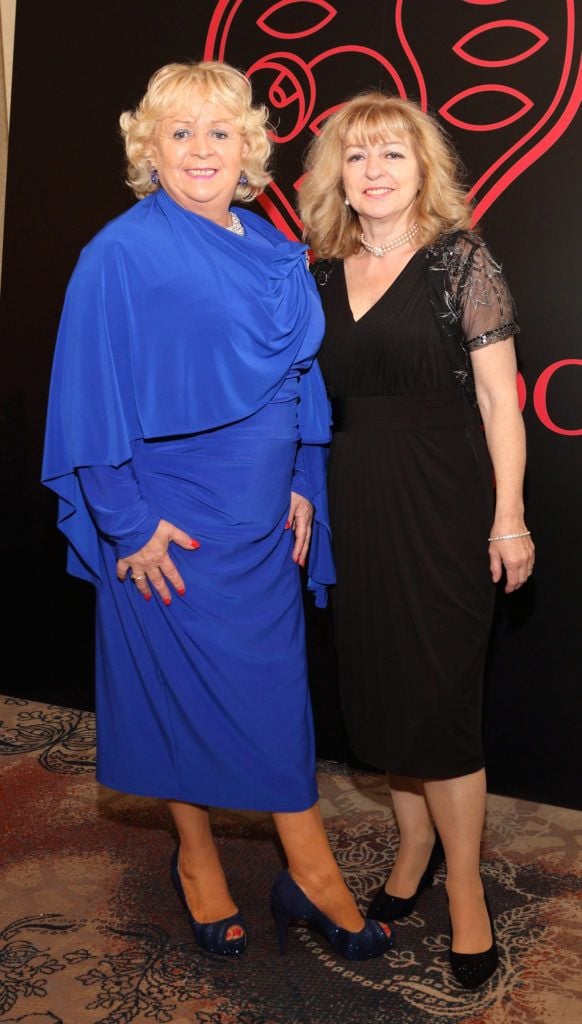 Masie Costelloe and Ellen Higgins at the Shiseido International Charity Lunch and Fashion Show in aid of the Rape Crisis Centre hosted by catwalk queen Miss Candy at the Westin Hotel, Dublin. Pic Brian McEvoy Photography