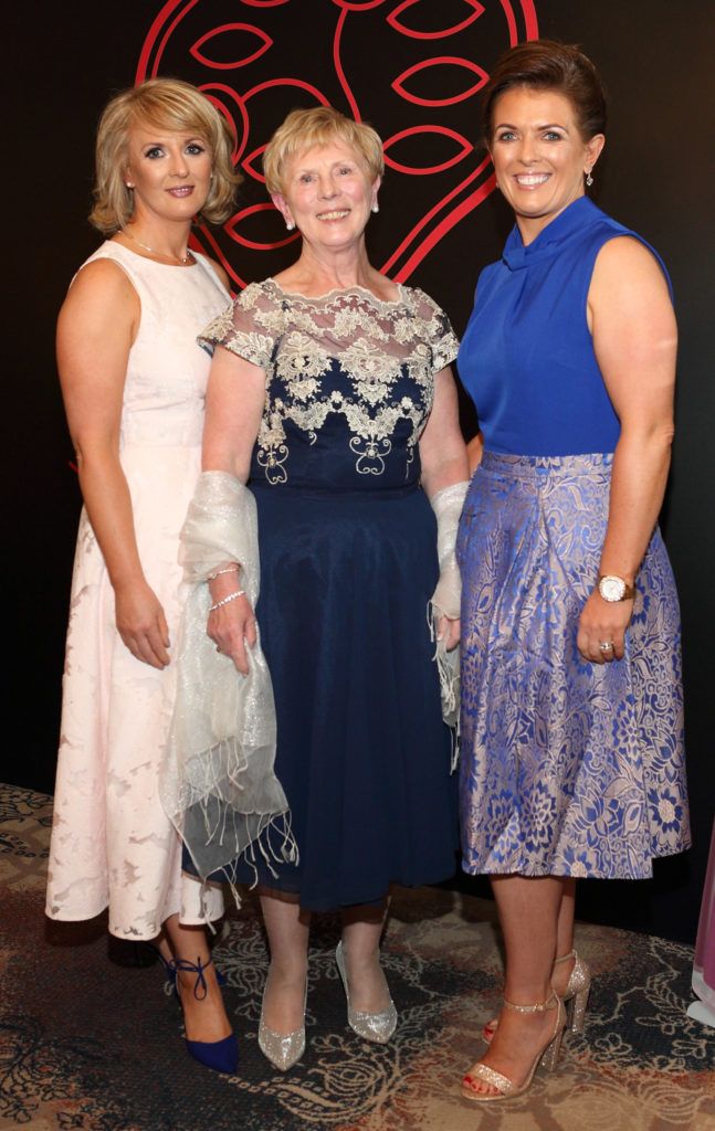 Deirdre Byrne, Irene Byrne and Collette Muldoon at the Shiseido International Charity Lunch and Fashion Show in aid of the Rape Crisis Centre hosted by catwalk queen Miss Candy at the Westin Hotel, Dublin. Pic Brian McEvoy Photography