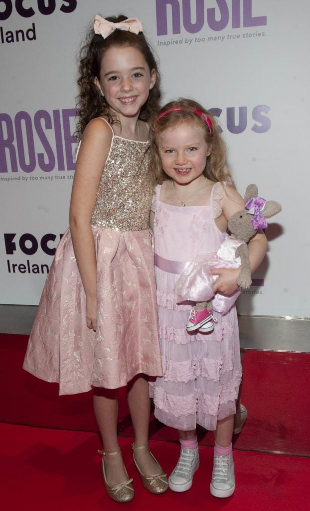 Ruby Dunne (age 9), Molly Mc Cann (age 7) pictured at the European premiere of 'Rosie' at the Light House Cinema, Dublin. Photo: Patrick O'Leary