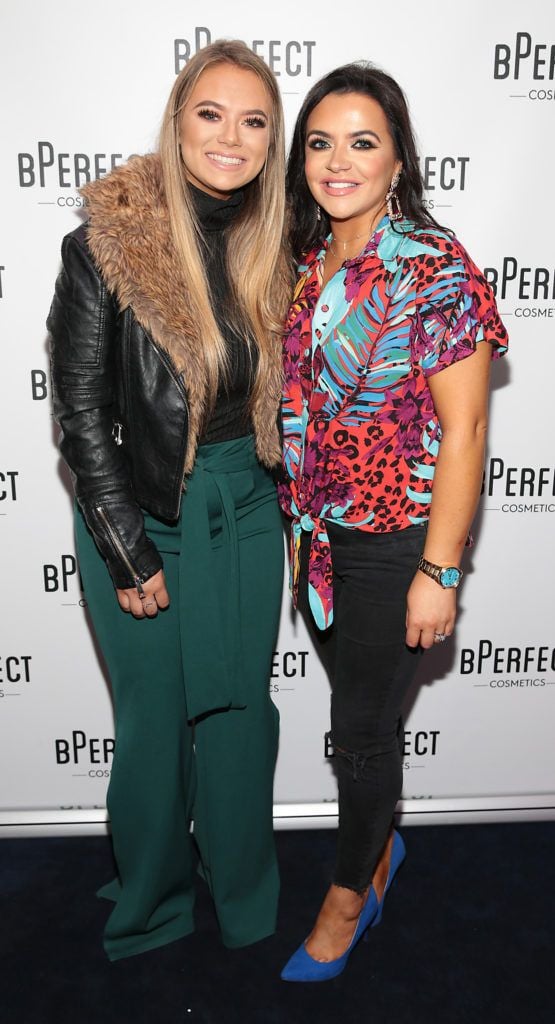 Jessie Winton and Suzanne Winton pictured at launch of the BPerfect Cosmetics Born Ready Lip Kits in partnership with MUA Ellie Kelly at Twenty Two, Dublin. Photo: Brian McEvoy