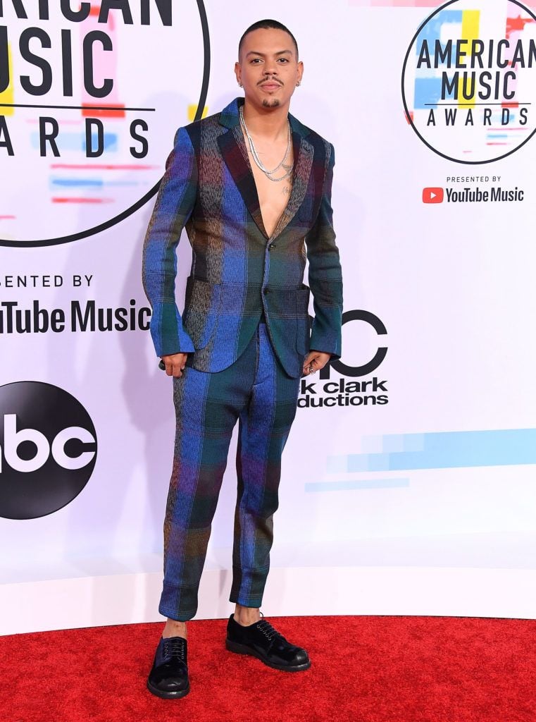Evan Ross arrives at the 2018 American Music Awards at Microsoft Theater on October 9, 2018 in Los Angeles, California.  (Photo by Steve Granitz/WireImage)