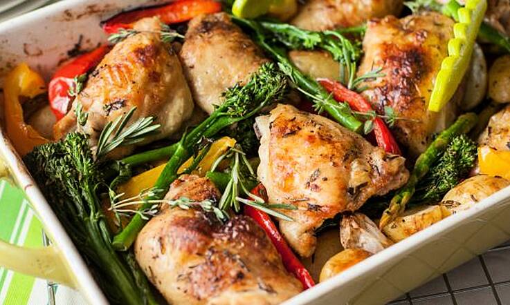 CHICKEN THIGH & VEGGIE BAKE with ilovecooking.ie