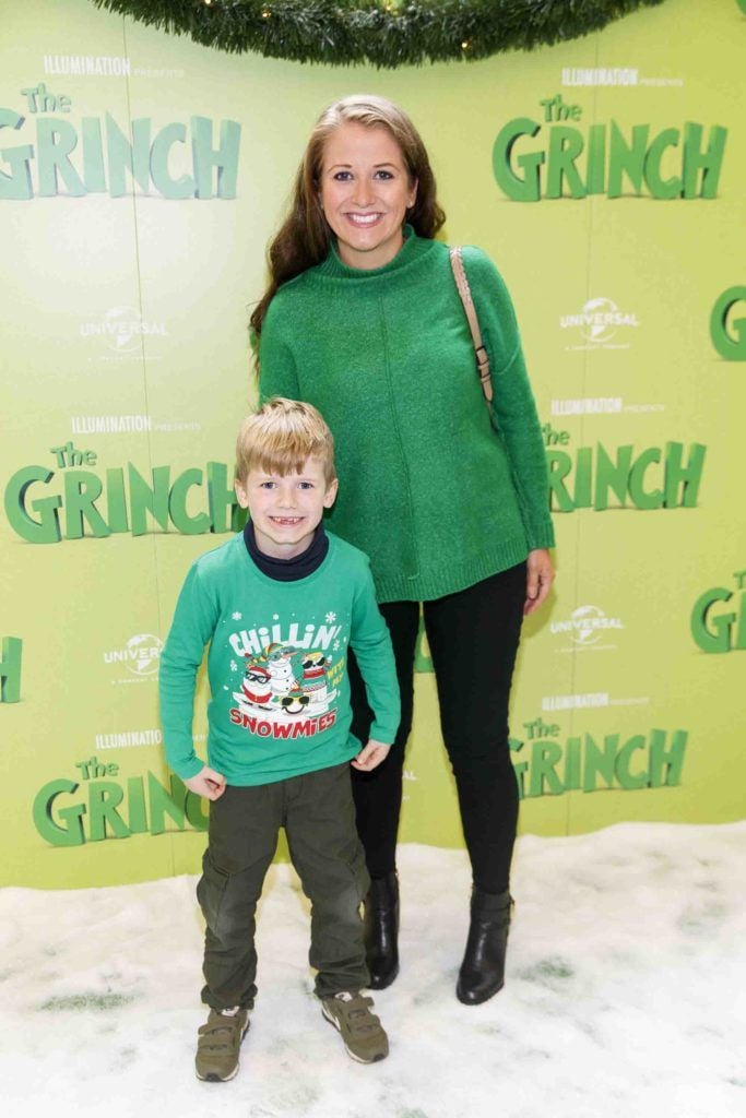 Alfie (7) and Ann Reid pictured at the Irish premiere screening of The Grinch at ODEON Point Village, Dublin. Picture Andres Poveda