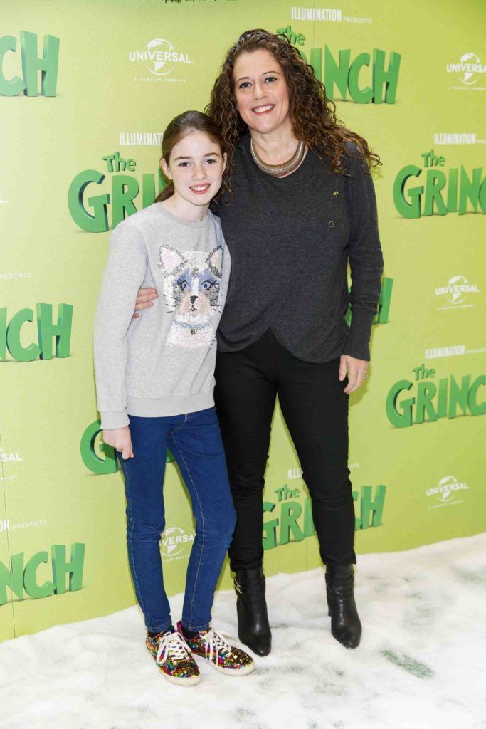 Orla Gilligan and Theresa Gilligan pictured at the Irish premiere screening of The Grinch at ODEON Point Village, Dublin. Picture Andres Poveda