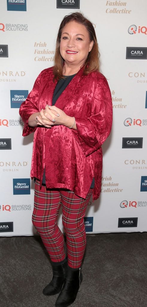 Norah Casey at the 2018 Irish Fashion Collective show in aid of Saint Joseph's Shankill, at the Conrad Dublin. Photo: Brian McEvoy