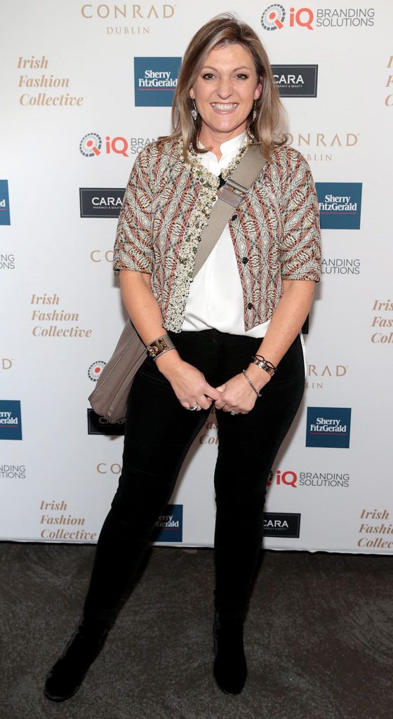 Emma Coppolla at the 2018 Irish Fashion Collective show in aid of Saint Joseph's Shankill, at the Conrad Dublin. Photo: Brian McEvoy