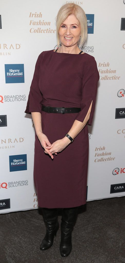 Siobhan Carnegie at the 2018 Irish Fashion Collective show in aid of Saint Joseph's Shankill, at the Conrad Dublin. Photo: Brian McEvoy