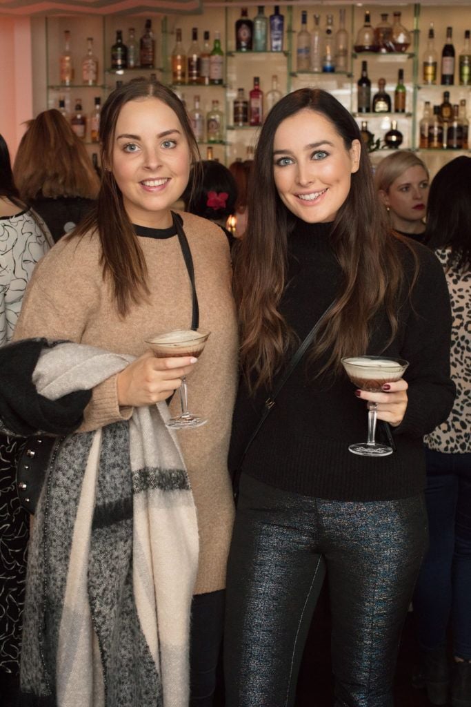 Tara White & Rachel Purcell pictured at the launch of Lily O’Brien’s 'Share Wisely' bags. Photo: Anthony Woods