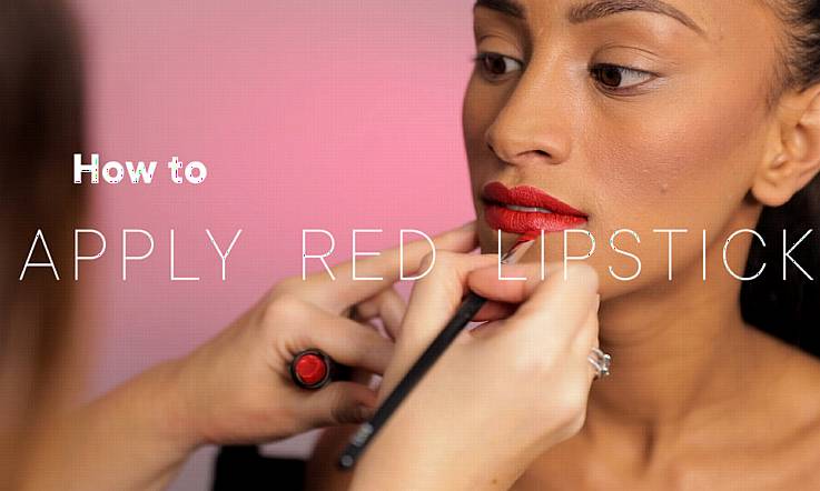 How to apply the perfect red lip