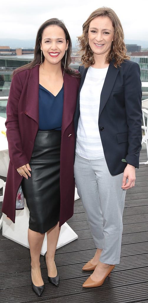 Kamilla Sheehan and Emer Gilligan pictured at the launch of WaterWipes Facial Wipes at the Marker Hotel, Dublin. Picture: Brian McEvoy