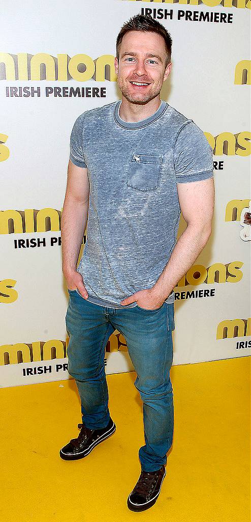 Tv presenter Aidan Power  at The Irish premiere screening of  Minions at Odeon Point Village Dublin .Picture:Brian Mcevoy
