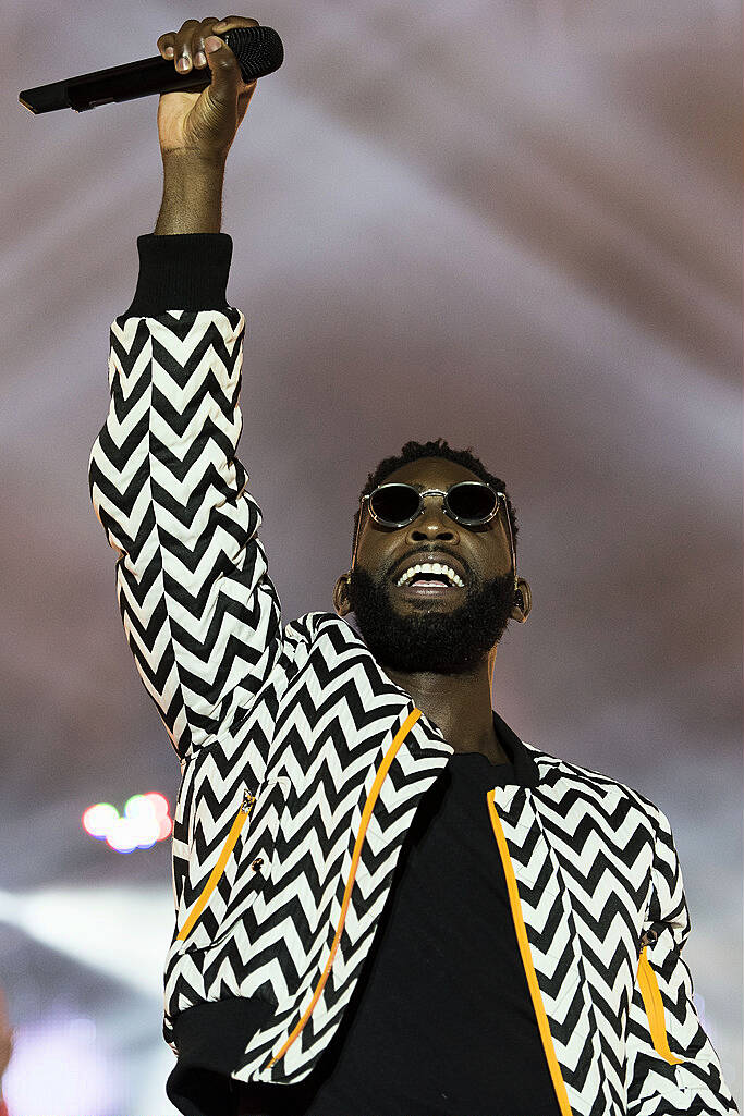 PLYMOUTH, ENGLAND - JULY 22:  Tinie Tempah performs on stage during MTV Crashes Plymouth at Plymouth Hoe on July 22, 2014 in Plymouth, England.  (Photo by Matthew Horwood/Getty Images for MTV UK)