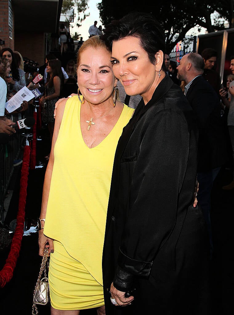 LOS ANGELES, CA - JULY 07:  Kathie Lee Gifford (L) and Kris Jenner attend New Line Cinema's Premiere Of "The Gallows"  at Hollywood High School on July 7, 2015 in Los Angeles, California.  (Photo by David Buchan/Getty Images)