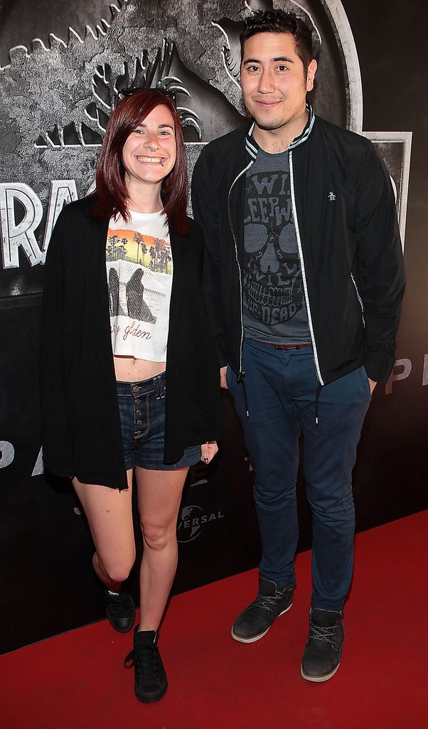 Arielle McDonald and Chris La Croix at The Irish premiere screening of Jurassic World at The Savoy Cinema,O Connell Street,Dublin.Pic Brian McEvoy