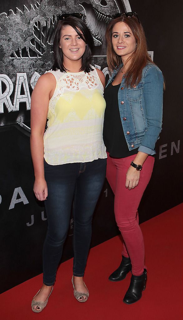 Fiona Kelly and Erica Oliverat The Irish premiere screening of Jurassic World at The Savoy Cinema,O Connell Street,Dublin.Pic Brian McEvoy.