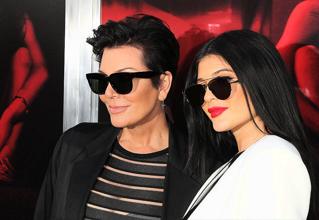 LOS ANGELES, CA - JULY 07:  Kris Jenner and Kylie Jenner attend New Line Cinema's Premiere of "The Gallows" at Hollywood High School on July 7, 2015 in Los Angeles, California.  (Photo by David Buchan/Getty Images)