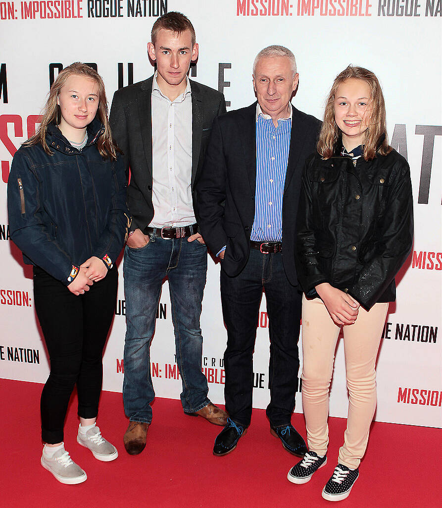 Patricia Browne ,Sean Browne,Pauraig Browne and Mary Jo Browne at the Irish Premiere screening of Mission Impossible Rogue Nation at The Savoy Cinema Dublin.
Picture Brian mcEvoy