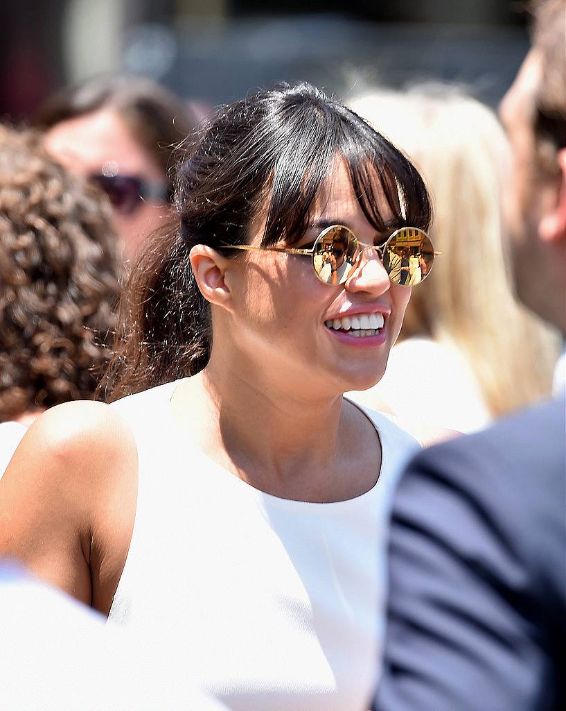 UNIVERSAL CITY, CA - JUNE 23:  Actress Michelle Rodriguez attends the premiere press event for the new Universal Studios Hollywood Ride "Fast & Furious-Supercharged" at Universal Studios Hollywood on June 23, 2015 in Universal City, California.  (Photo by Alberto E. Rodriguez/Getty Images)