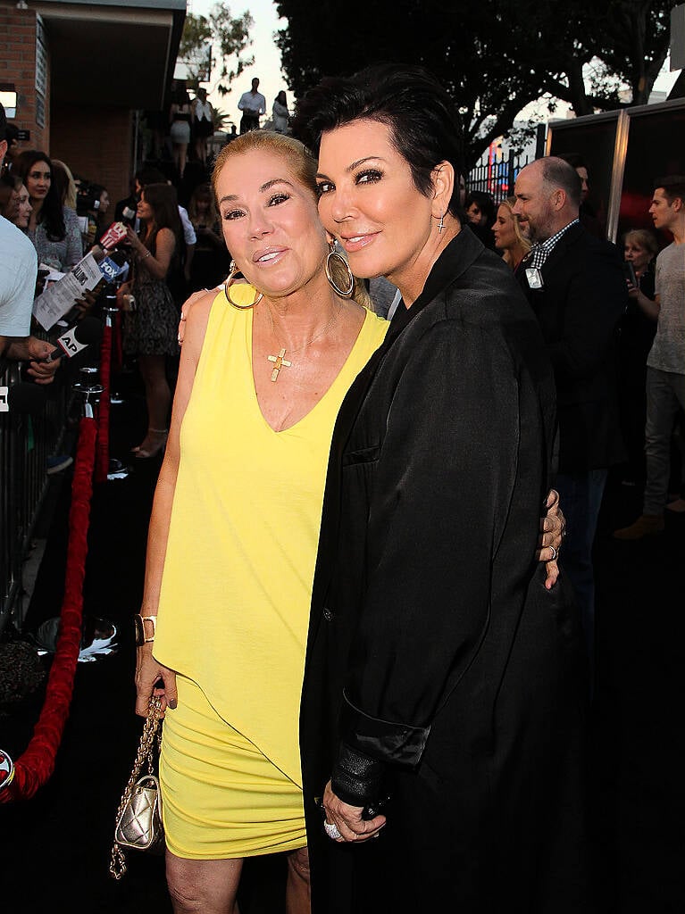 LOS ANGELES, CA - JULY 07:  Kathie Lee Gifford (L) and Kris Jenner attend New Line Cinema's Premiere Of "The Gallows"  at Hollywood High School on July 7, 2015 in Los Angeles, California.  (Photo by David Buchan/Getty Images)