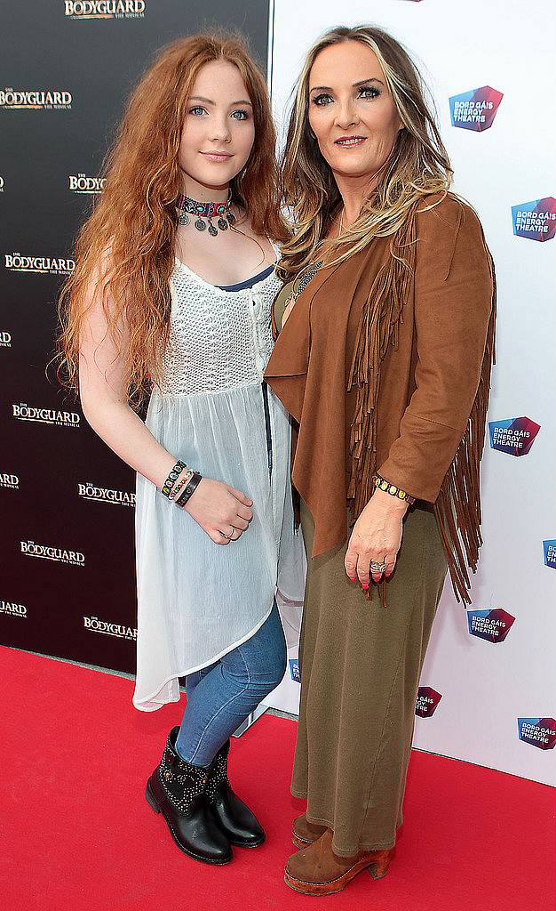 Zena Donnelly and Darina Ni Chuinneagan Donnelly  at the opening night of the musical  The Bodyguard at the Bord Gais Energy Theatre,Dublin..Picture:Brian McEvoy.