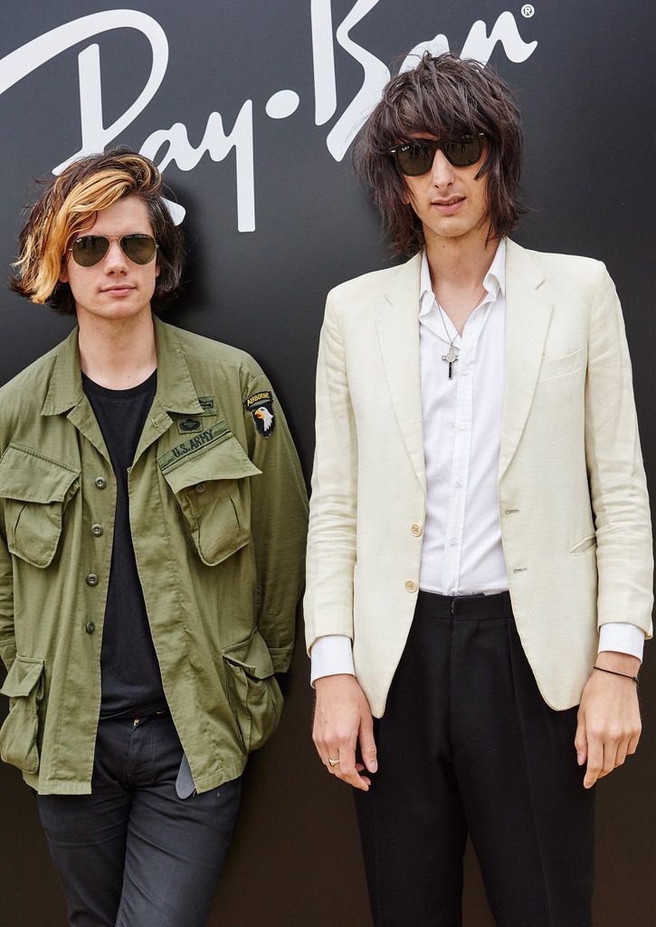LONDON, UNITED KINGDOM - JUNE 20: In this handout image supplied by Ray-Ban, Joshua Hayward and Faris Badwan of The Horrors pose at the Ray-Ban Rooms at Barclaycard Presents British Summer Time in Hyde Park on June 20, 2015 in London, United Kingdom. (Photo by Ray-Ban via Getty Images)