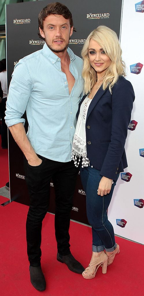 Dave Behan and Leanne Moore at the opening night of the musical  The Bodyguard at the Bord Gais Energy Theatre,Dublin..Picture:Brian McEvoy.