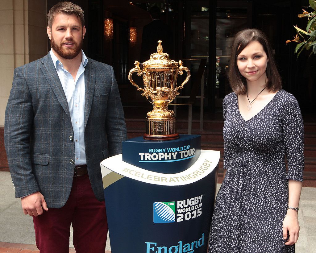 Rugby player Sean O Brien and Red Rock actress Jane McGrath  at The Westbury Hotel  when TV3â€™s highlighted  its autumn schedule to the advertising industry.

Pictures:Brian McEvoy.