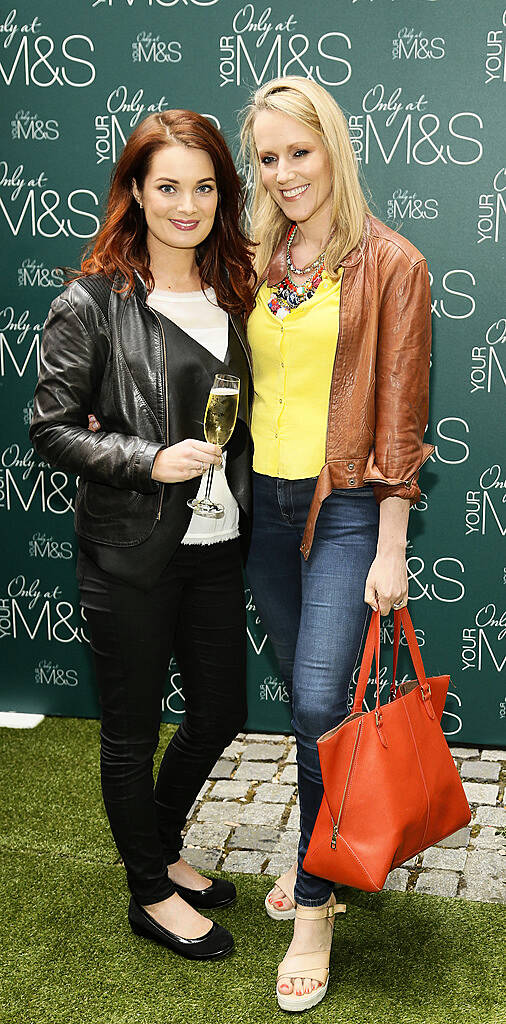 Martha Lynn and Liz Dwyer at the Marks & Spencer Summer of Flavour event in Ely PLace-photo Kieran Harnett