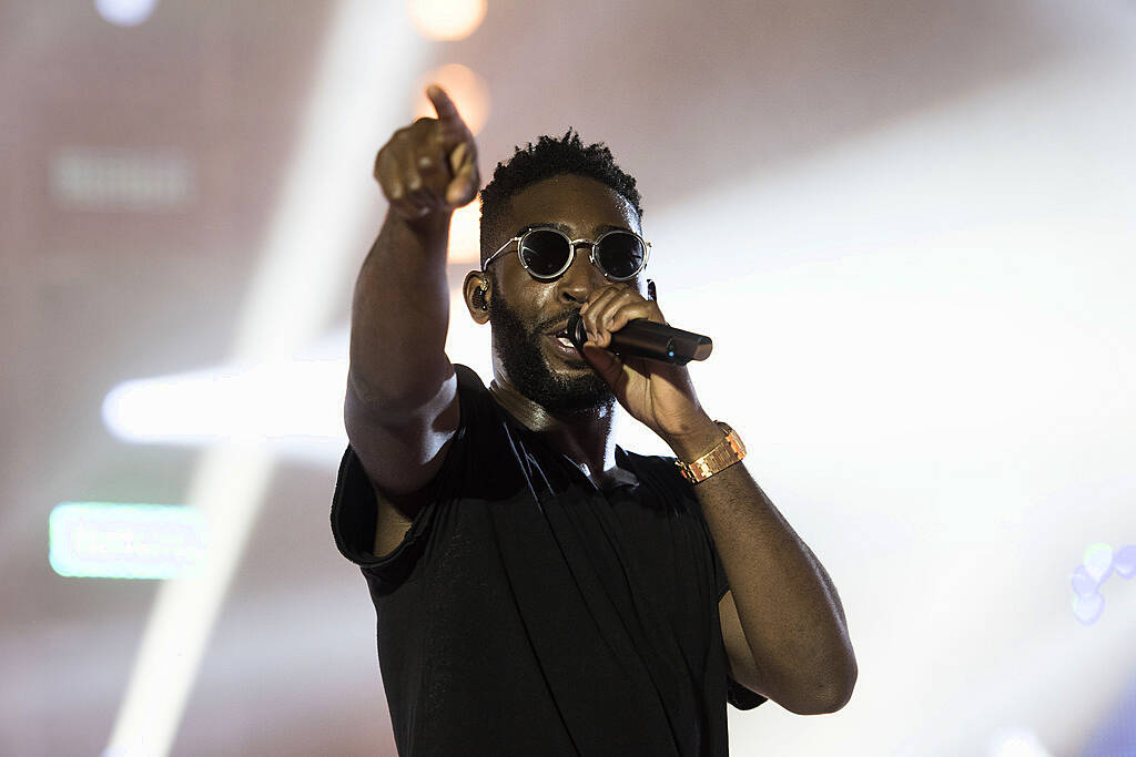 PLYMOUTH, ENGLAND - JULY 22:  Tinie Tempah performs on stage during the MTV Crashes Plymouth concert at Plymouth Hoe on July 22, 2014 in Plymouth, England.  (Photo by Matthew Horwood/Getty Images for MTV UK)