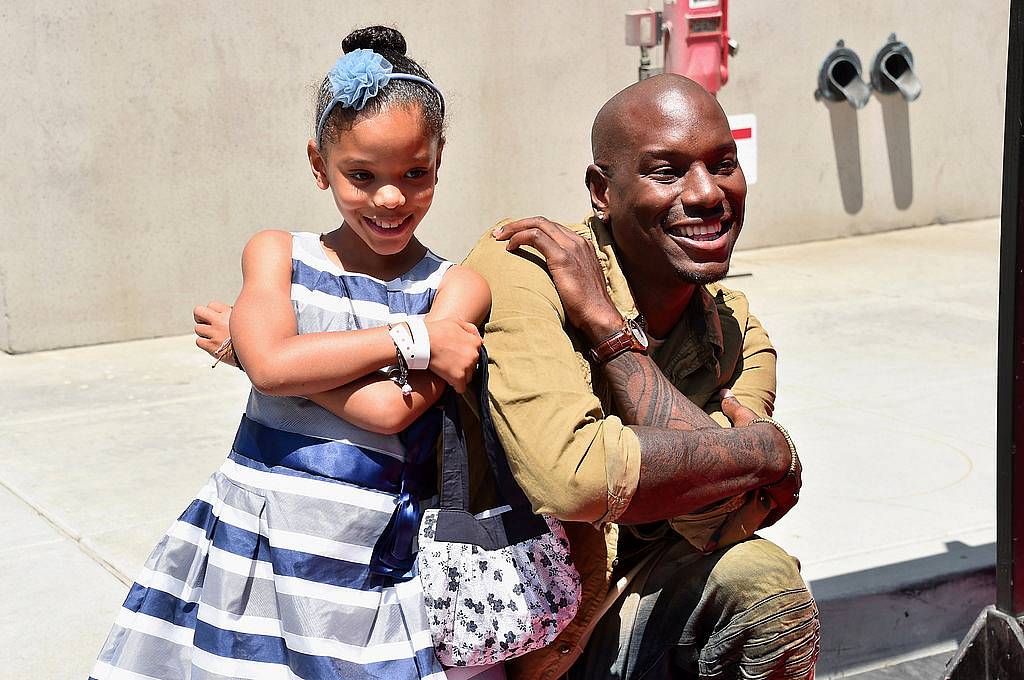 UNIVERSAL CITY, CA - JUNE 23:  Actor Tyrese Gibson and daughter Shayla Somer Gibson attends the premiere press event for the new Universal Studios Hollywood Ride "Fast & Furious-Supercharged" at Universal Studios Hollywood on June 23, 2015 in Universal City, California.  (Photo by Alberto E. Rodriguez/Getty Images)