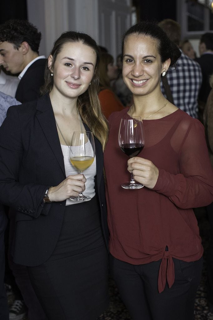 Tina Hartmann & Stephanie Dhima pictured at the launch of the Cliff Town House Oyster Festival on Stephen's Green D2. Photo: Anthony Woods.