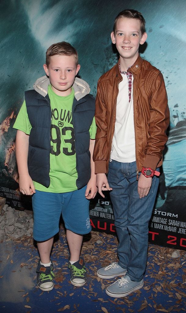 Lee Campbell and Dean Campbell  at the Irish Premiere screening of Into the Storm at The Odeon in Point Village Dublin.Picture:Brian McEvoy.