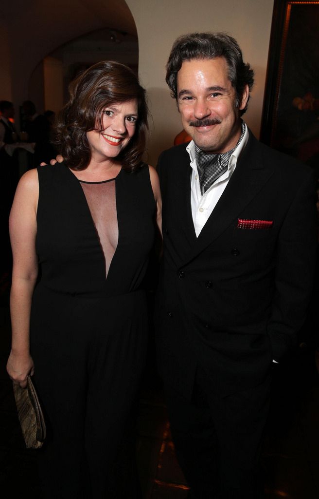 Janie Haddad Tompkins and Paul F. Tompkins seen at the Netflix Celebration of the 66th Primetime Emmy Awards held at the Chateau Marmont on Monday, August 25, 2014, in Los Angeles. (Photo by Eric Charbonneau/Invision for Netflix]/AP Images)