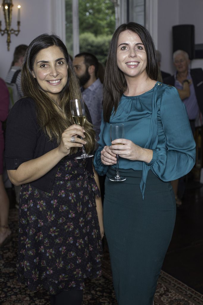 Yasmine Rodriguez & Emma McGurk pictured at the launch of the Cliff Town House Oyster Festival on Stephen's Green D2. Photo: Anthony Woods.