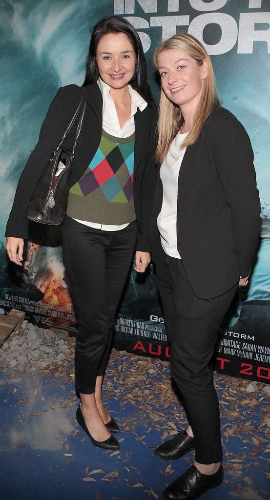 Lucy O Driscoll and Aoife McCann  at the Irish Premiere screening of Into the Storm at The Odeon in Point Village Dublin.Picture:Braian McEvoy.