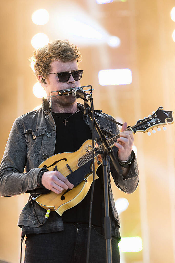 PLYMOUTH, ENGLAND - JULY 22:  Lead singer of Kodaline Steve Garrigan performs on stage during the MTV Crashes Plymouth concert at Plymouth Hoe on July 22, 2014 in Plymouth, England.  (Photo by Matthew Horwood/Getty Images for MTV UK)