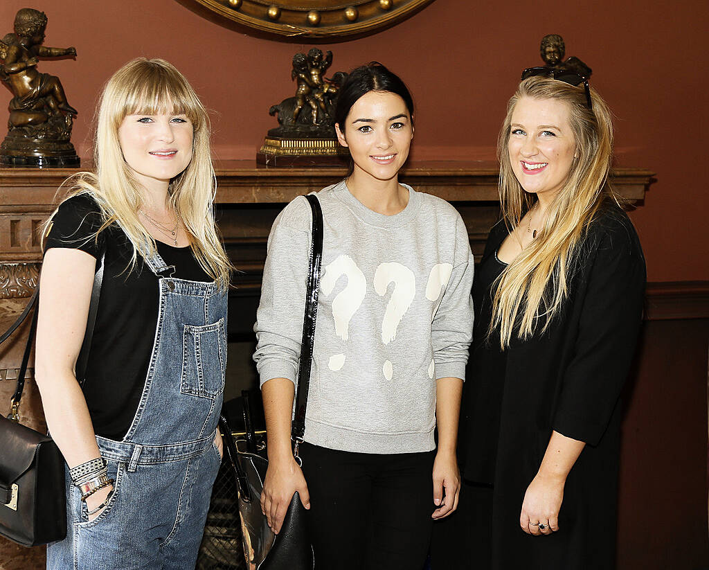 Ruth Annacoss, Aideen Feely and Linda Conway at the inaugural National Tailoring Academy at Louis Copeland Graduate Fashion Show held in No 10 Ormand Quay-photo Kieran Harnett