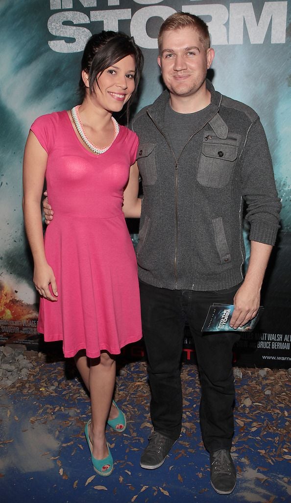 Andrea Mora and Alan Phelan at the Irish Premiere screening of Into the Storm at The Odeon in Point Village Dublin.Picture:Brian McEvoy.