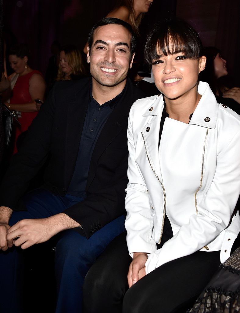 PARIS, FRANCE - JULY 05: Mohammed Al Turki and Michelle Rodriguez attend the Atelier Versace show as part of Paris Fashion Week Haute Couture Fall/Winter 2015/2016 on July 5, 2015 in Paris, France.  (Photo by Pascal Le Segretain/Getty Images)