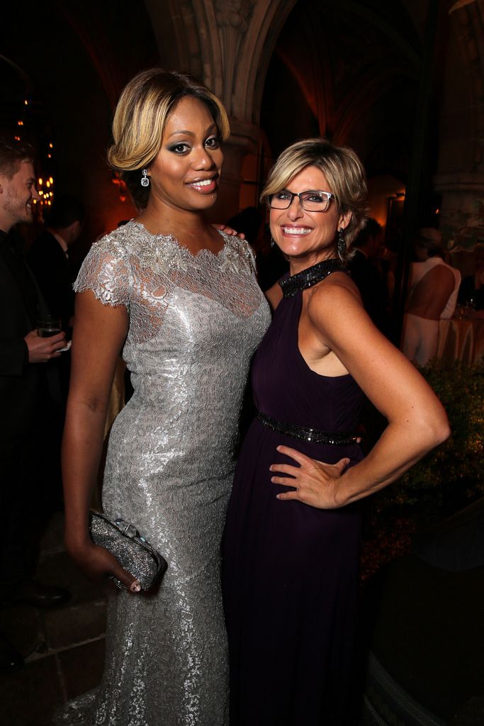 Laverne Cox and Ashleigh Banfield seen at the Netflix Celebration of the 66th Primetime Emmy Awards held at the Chateau Marmont on Monday, August 25, 2014, in Los Angeles. (Photo by Eric Charbonneau/Invision for Netflix]/AP Images)